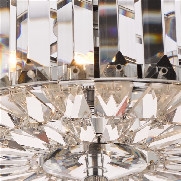 (image for) Laura Ashley Fernhurst 3lt Semi Flush Polished Chrome Glass